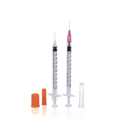 Disposable Insulin Syringes Orange /Red Cap