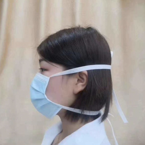 Blue Color En14683 Type Iir Disposable Medical Surgical Tie on Face Mask