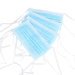 Blue Color En14683 Type Iir Disposable Medical Surgical Tie on Face Mask