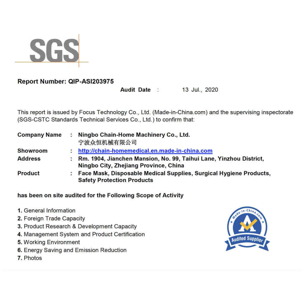SGS Company Certification