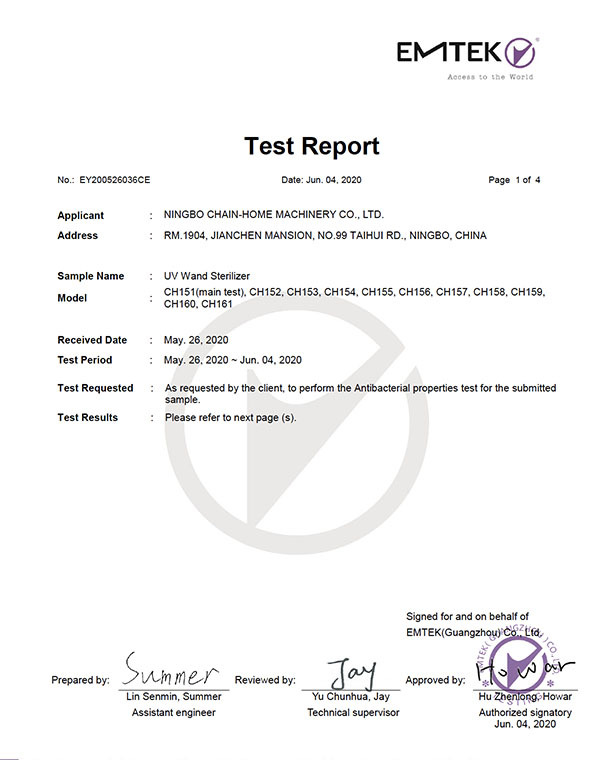 Antibacterial Properties Test