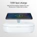 USB LED Boxer UV Light Cell Phone Sterilizer Equipment Disinfection with Wireless Charger