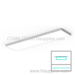 Cyanlite surface mounted LED panel light for concrete ceiling no visible screws replacement of traditional troffer