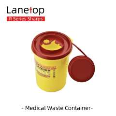 Custom 1.5L FDA Approved Small Round Yellow Disposable Sharps Medical Waste Container for Hospital Clinic and Dental Use