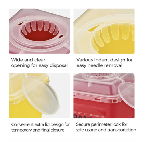 Clinical Use 7L Red/Yellow Needle Container