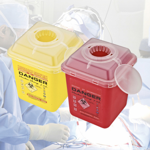 2 Gal Hospital CE Certificate Sharps Disposal Container Medical Safety Box for Syringe Needle