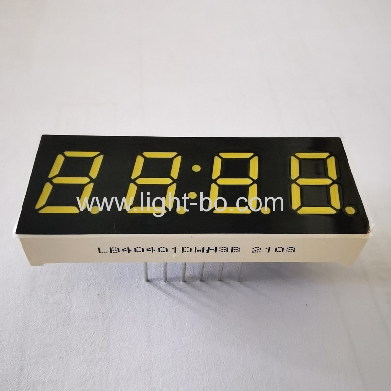 Ultra white 0.4" 4 Digit 7 Segment LED Clock Display common cathode for Home appliances Control Panel