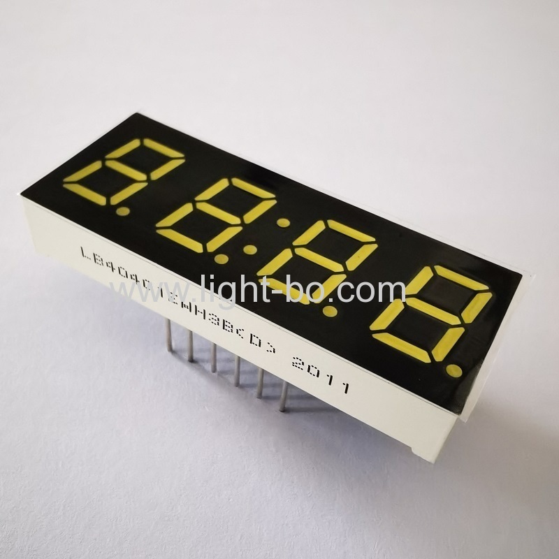 ultraweiße 4-stellige 7-Segment-LED-Anzeige 0,4 "gemeinsame Kathode für Instrumententafel