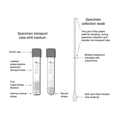 Rna Virus Specimen Collection Kit Nasal Oral Swab Sampling Tube 5ml 10ml Culture Media Vtm Mtm Kit