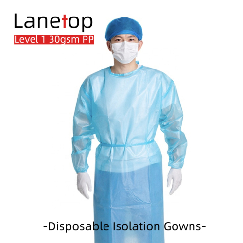 30GSM PP Isolation Gown AAMI Level 1 Gowns