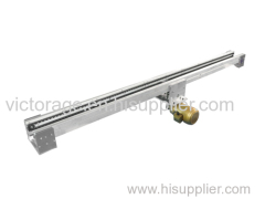 The conveyor includes flat belt conveyor