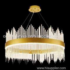 Nordic Modern Crystal Pendant Lights Golden Luxury Indoor LED Hanging Lamps For Bedroom Room Restaurant Living Room