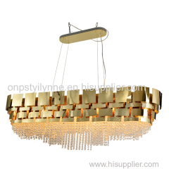 Contemporary luxury modern nordic led gold crystal chandelier lighting and lamps