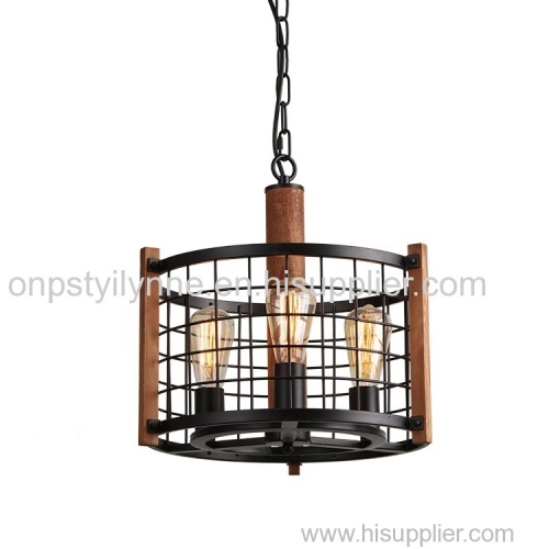 Rustic Cage Lightings Home Hotel Dinning Decor Room American Vintage Industrial Handmade Retro Chandelier Lamps