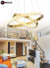 Modern Gold lighting chandelier pendant lamps for hotel room lighting bedroom