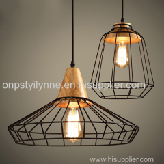 wire cage iron pendant lights modern fixtures