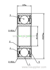 Stainless steel deep goove bearing