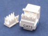 CAT3 Keystone Jack RJ11 6P4C Phone Telephone RJ12 Modular White CAT 3