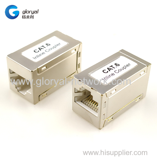 Network 8p8c RJ45 stp cat6/cat6a/cat5e inline coupler keystone jack network inline coupler