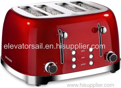 4 Slice Retro Stainless Steel Toaster ST033