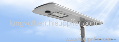 IP65 High Lumen 40W 6000K All In One Solar Panel Powered Street Light Price with sensor