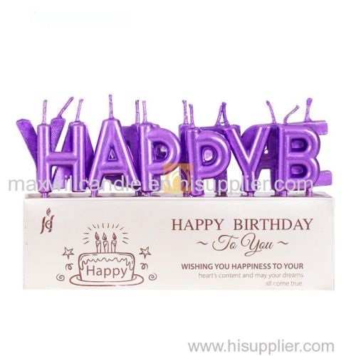 Gold Happy Birthday Letter Candles