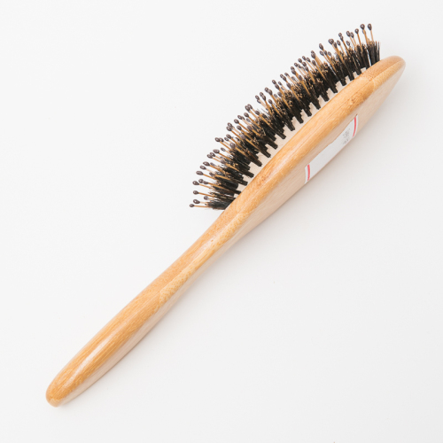 Eco-friendly bamboo portable boar bristle hair brush