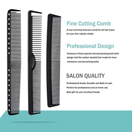 Carbon Fiber Hair Combs Set