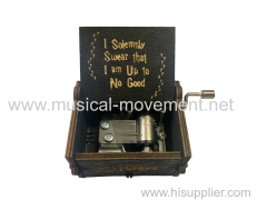 Harry Potter Crank Carved Wooden Music Box Laser Engraving