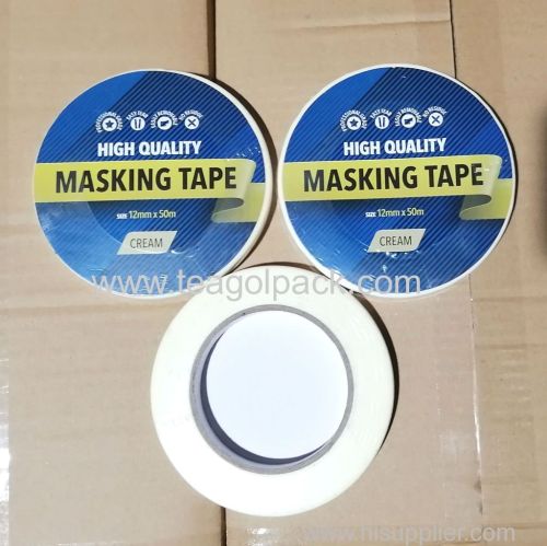 12mmx50M Masking Tape Cream