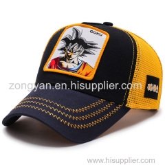 Hot selling trucker cap animal carton embroidery caps for boys 100% cotton gorras cap wholesale