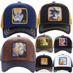 Hot selling trucker cap animal carton embroidery caps for boys 100% cotton gorras cap wholesale
