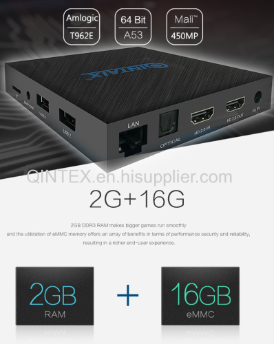 QINTAIX Q96 Android 4K digital signage media player amlogic T962E Quad Core tv box for advertising display