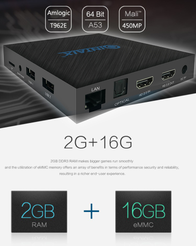 QINTAIX Android 4K digital signage media player amlogic T962E Quad Core tv box for advertising display