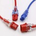 IEC POWER CORDS IEC60320 C14 C13 LOCKING BUE RED
