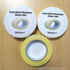 25mmx50M 38mmx50M Adhesive Masking Tape Yellow