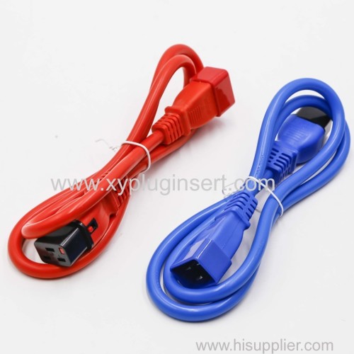   IEC 60320 POWER CORDS  IEC CONNECTOR  C14 C13  LOCKING RED