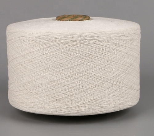 Keshu Hot sale Ne6s Raw White Cotton Polyester Blended Knitting OE Yarn For Worhing Glove