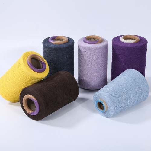 Keshu recycled polyester cotton 70/30 yarn Regenerated cotton yarn for knitting socks nm34/1 (Ne18s )color socks yarn