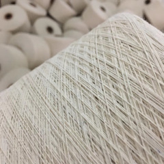 Keshu wholesale good quality recycled cotton blended weaving yarn Ne8s/1 raw white dyed cotton polyester thread for weav
