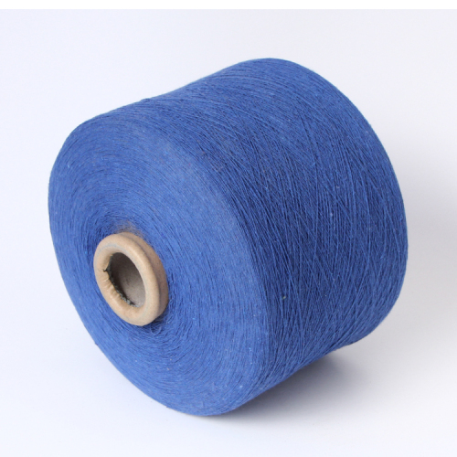 Keshu Regenerated 65/35 polyester cotton yarn NE6S Blue ecycled OE blended yarn for gloves