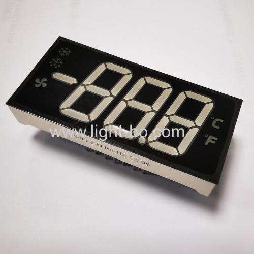 Ultra Red /Pure Green Triple digit 7 segment LED display for refrigerator controller