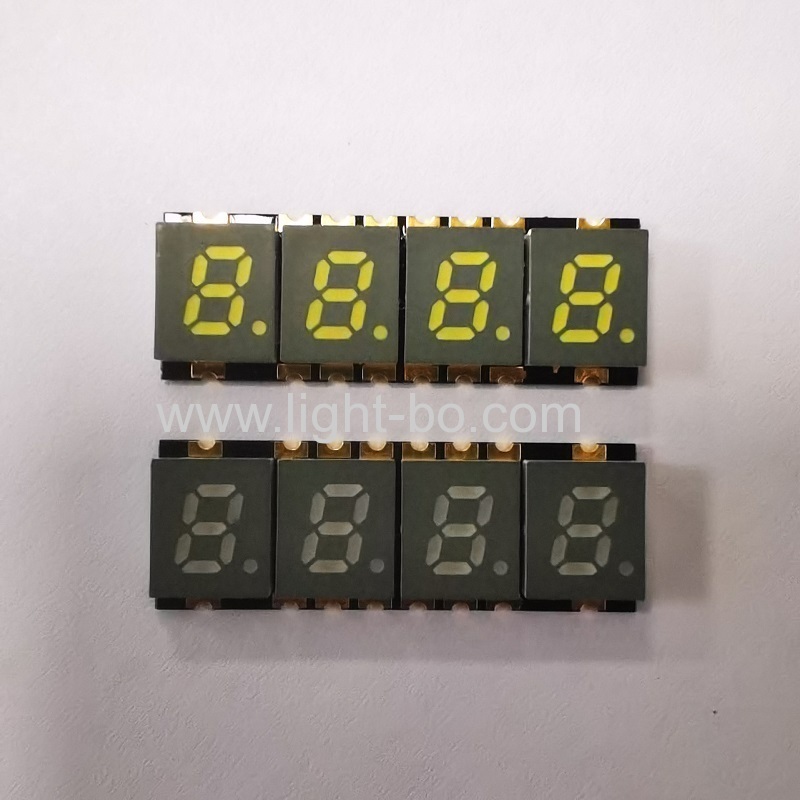 display LED de 7 segmentos smd branco ultra brilhante de 0,2 polegadas e 4 dígitos para o painel de instrumentos