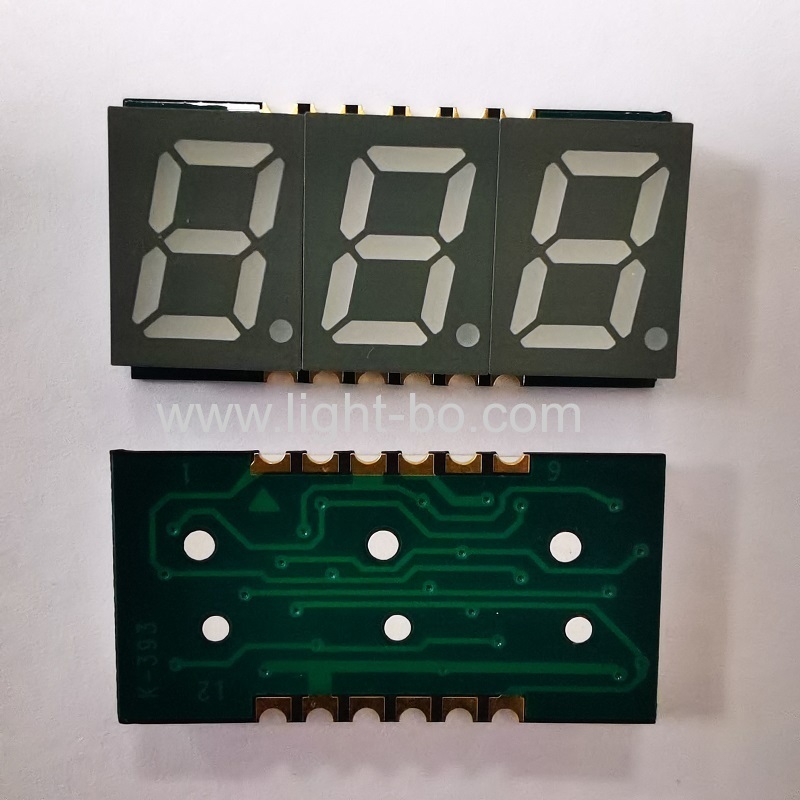ultrafino vermelho / azul / verde / branco / amarelo 0,39 "smd de três dígitos e 7 segmentos display led para painel de instrumentos