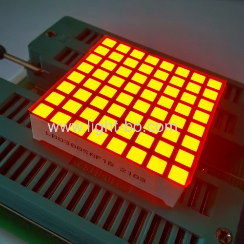 ultraleichte orangefarbene 8 * 8-Quadratpunktmatrix-LED-Anzeigereihenanode für die Aufzugsanzeige