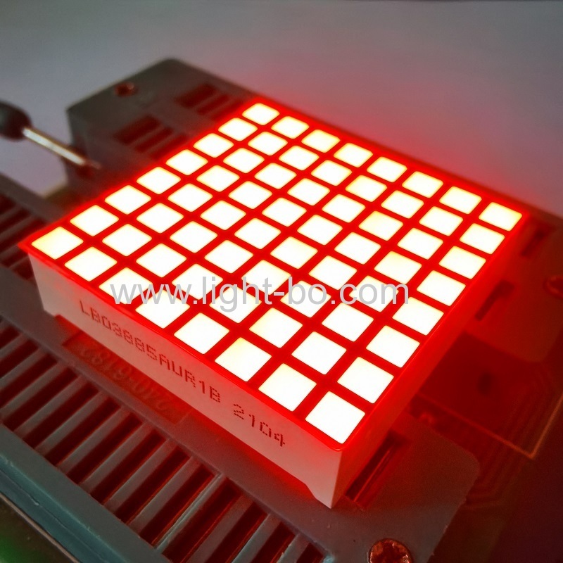 8 * 8 matriz de pontos quadrada LED display linha ânodo vermelho ultra brilhante para indicador de posição do elevador (epi)