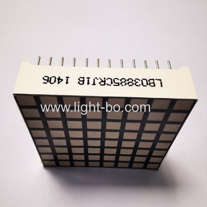 Tela LED de matriz de pontos quadrada 8 * 8 quadrada ultra-vermelha e ultra verde bicolor para indicador de posição do elevador 31,7 * 31,7 * 8mm