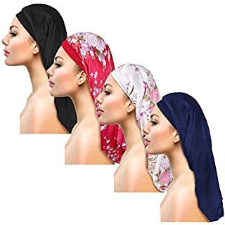 Long Satin Bonnet Sleep Caps