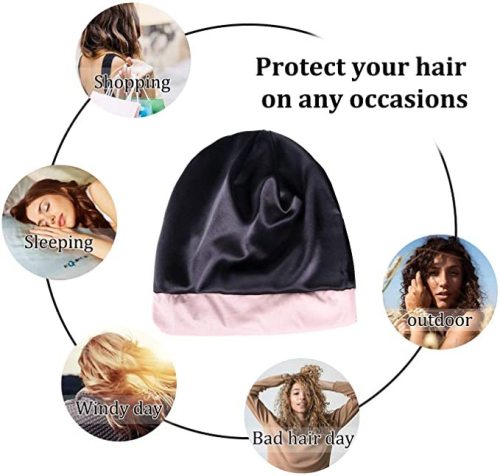 Silk Satin Bonnet Hair Cover Sleep Cap