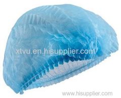 Disposable Non woven strip clip cap bouffant head cover Hair Net surgical doctor hat Round mob cap